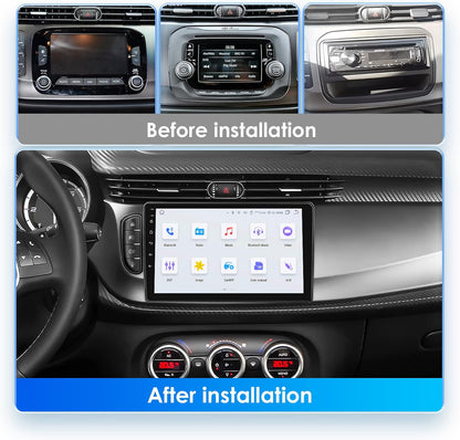 Android 13 Autoradio – Inbouwradio – Multimedia Systeem – Navigatiesysteem – Touchscreen Radio – 9 Inch QLED Scherm – Draadloze Apple CarPlay & Android Auto