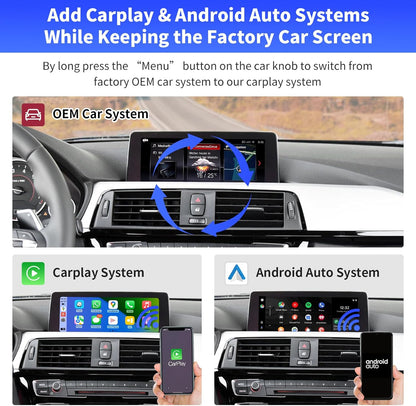 Draadloze CarPlay Android Auto Interface – Smartphone Connectiviteit Module – Auto Multimedia Adapter – EVO Systeem Upgrade – Draadloos & Bekabeld – Ondersteuning Navigatie & Camera