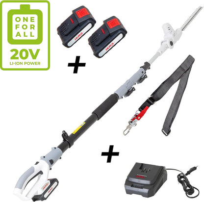 IKRA Accu Telescopische Heggenschaar ICPH 2040, incl. 2x accu 20V, snellader & schouderriem