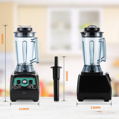 Huanyu Blender Smoothie Maker 3,9L Grote Capaciteit Commerciële Mixer Blender 2800W Hoge Snelheid Multifunctionele Kruik Blenders voor het verpletteren van ijs, fruit, groentesap, babyvoeding,