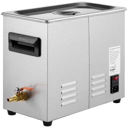 VEVOR 6 liter verbeterde ultrasone reiniger (200 W verwarming, 180 W ultrasoon), professionele digitale laboratorium-ultrasone onderdeelreiniger met verwarmingstimer voor het reinigen van sieraden