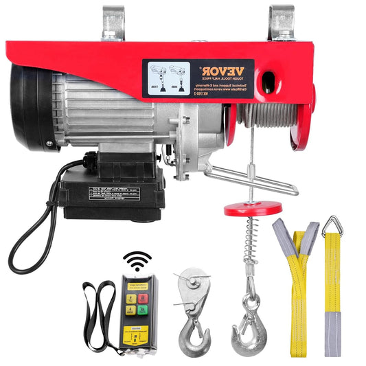 Elektrische Lier – Elektrische Takel – Kabellier – Motorlier – Hijslier – 800 kg Hefvermogen – 1450W Koperen Motor
