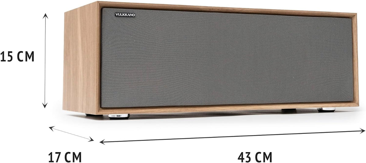 VULKKANO T50 ARC Actieve luidspreker met 50 W vermogen, 10,2 cm (4 inch) dubbele buis, HDMI ARC, Bluetooth 5.0, RCA, AUX, USB, subwoofer-uitgang, afstandsbediening, luidspreker voor tv, tafel of