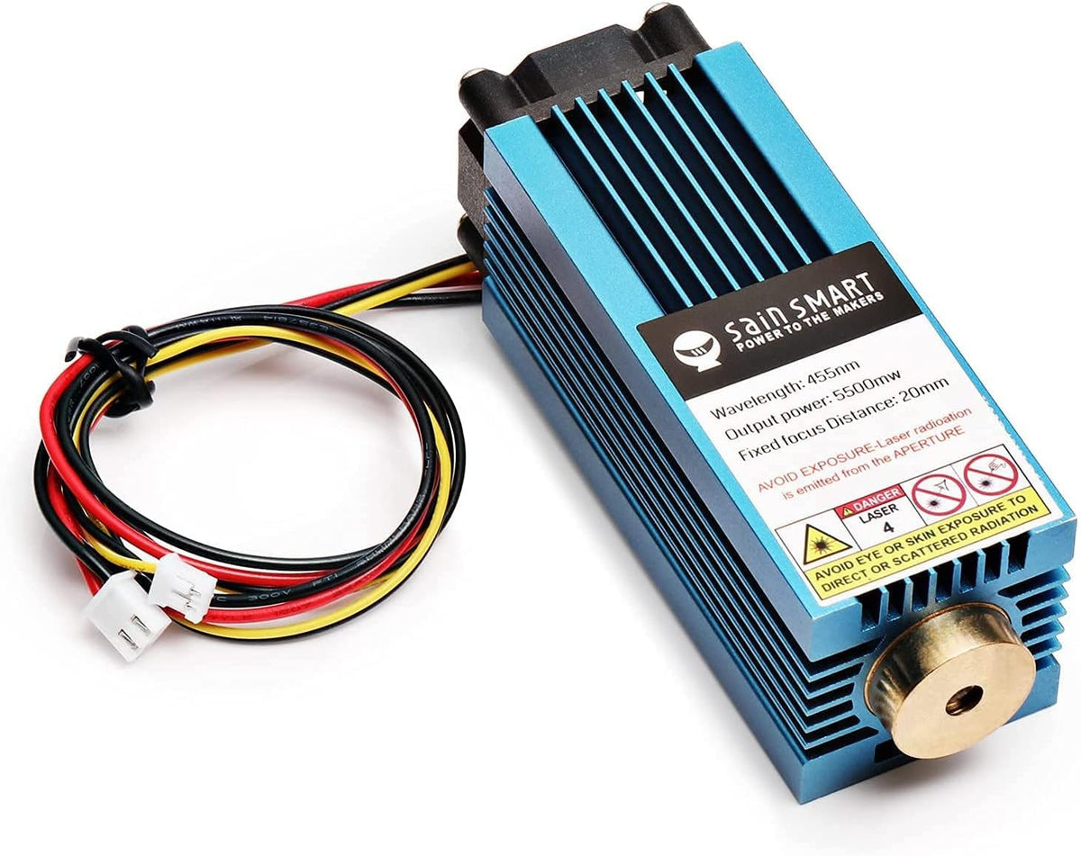 Genmitsu 5.5W 450nm blauw-Violet licht Lasermodule Kit voor Genmitsu CNC frezen/graveren Machine PROVerXL 4030, 3020-PRO MAX & 3018-PRO