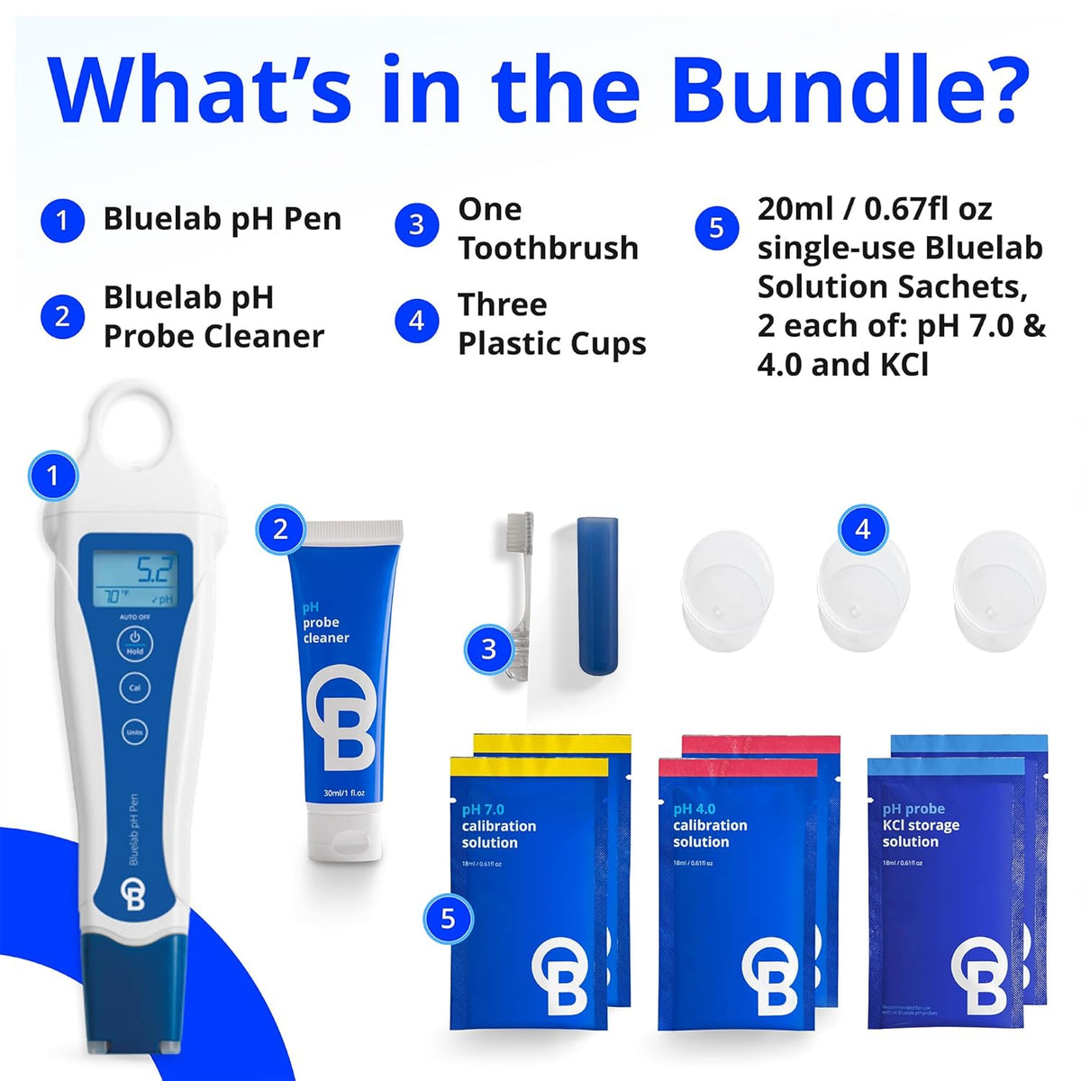 Bluelab pH-Pen & Care Kit met kalibratieoplossing, opslag en kwast – digitale tester voor pH & temperatuur in bodem/oplossingen, zorgt voor optimale gezondheid van planten en opbrengst