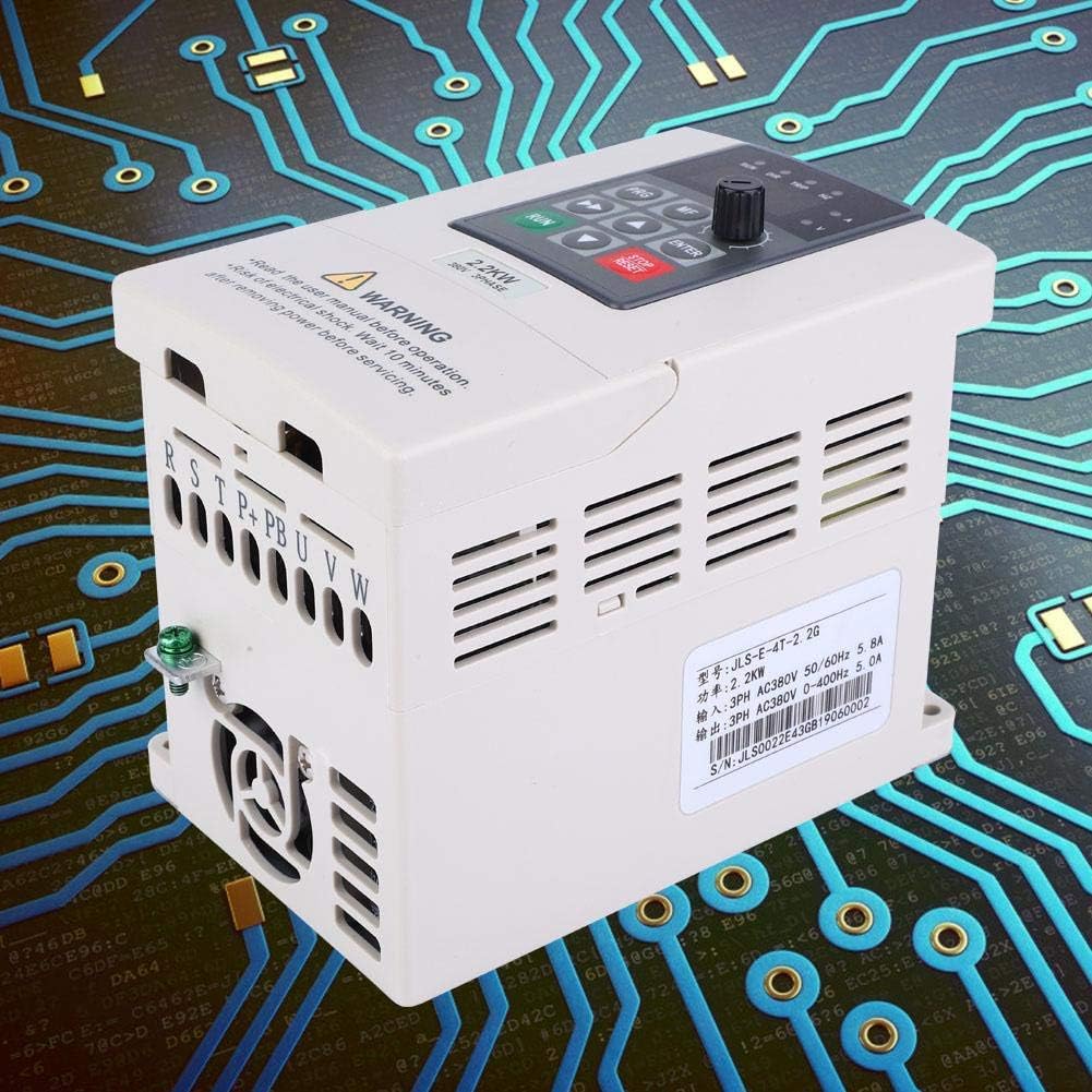 Diyeeni Frequentieomvormer, 380 V, 2,2 KW VFD frequentieomvormer, motoromvormer, toerentalregelaar voor productiemachines, ventilatoren, pompen, frequentieomvormers, ondersteuning multibescherming
