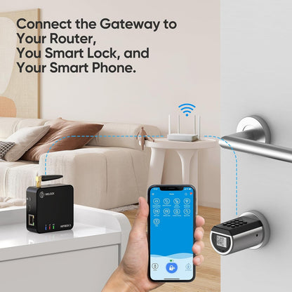 Welok Smart Wifibox3, afstandontgrendeling, verbinding met Alexa, comfortabel en intelligent, geschikt voor alle Welok elektronisch deurslot