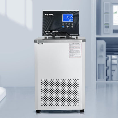 Laboratoriumkoeler – Circulatiekoeler – Koelcirculator – Waterkoeler – Koelmachine – 6L 304 Roestvrij Staal – Temperatuurbereik -5 Tot 100 °C Met LCD-Display