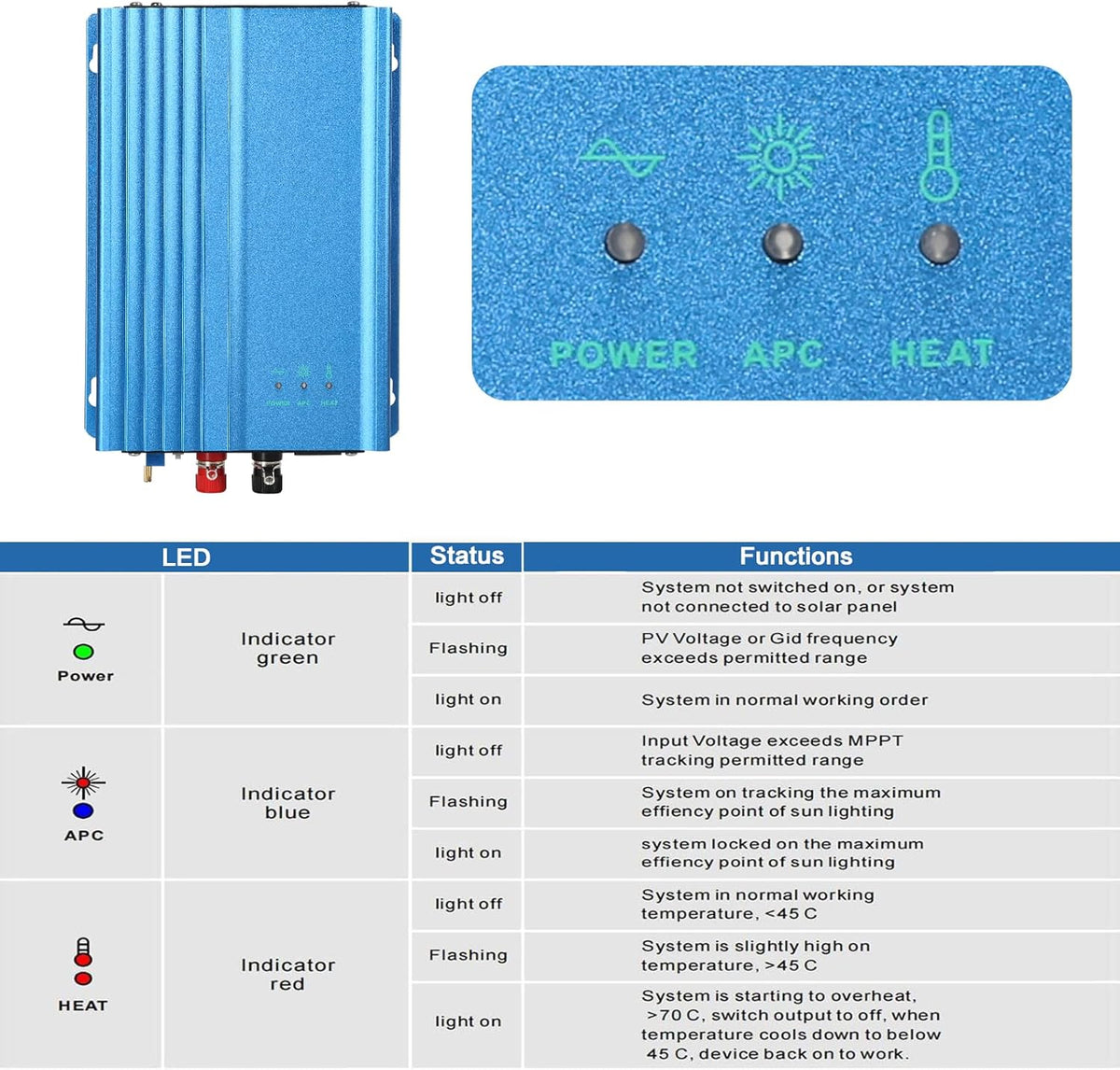 Omvormer op zonne-energie, aangesloten op het netwerk, 500 W, Mppt Grid, Tie micro-omvormer op zonne-energie aangesloten op het netwerk voor zonnepanelen en batterijen 12 V, micro-omvormer op