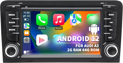 Autoradio – Multimedia Systeem – Auto Audio – Navigatie Systeem – Inbouw Radio – Android 13 Systeem – 7 Inch Touchscreen – Draadloos CarPlay & Android Auto