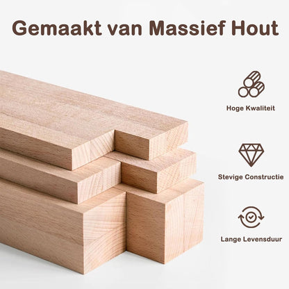 Massief Houten Nachtkastje met 2 Laden, Nachtkastje Slaapkamer, Geen Montage Nodig, 40 x 31 x 55 cm, Walnoot