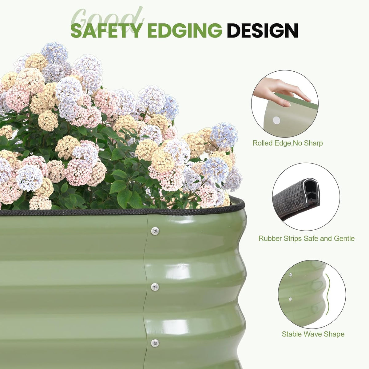 Verhoogde tuinbedset | 4-in-1 verstelbaarGegalvaniseerde plantenbakken voor groenten, bloemen | 30,5 cm hoog, meerdere maten (5x3x0,3 ft, 4x4x0,1 ft, 6x2x0,1 ft, 7x0,1 x 0,3 ft) | Metalen verhoogd