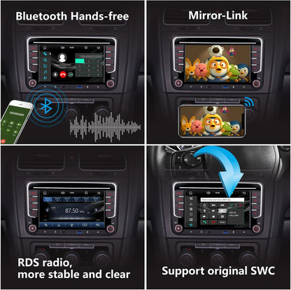 Autoradio – Auto Stereo – Auto Radio – Auto Audio Ontvanger – Multimedia Systeem – 7 Inch HD Touchscreen – Apple CarPlay & Android Auto Compatibel