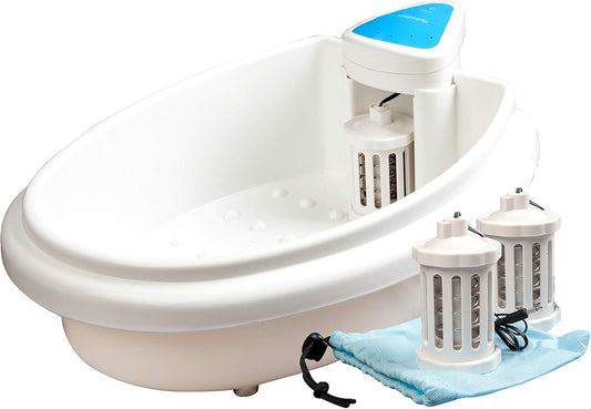 Voetenbad Wit – Voetmassagebad – Voetenspa – Voetbad – Voetverzorgingsapparaat – 3 Spoelen – Incl. 5 Beschermers