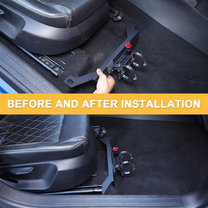 Onder Co-Pilot Seat Brandblusser Montagebeugel Compatibel met SEAT Leon 2008-2012 Aluminium Verstelbare Quick Release Roll Bar Brandblusser Fleshouder
