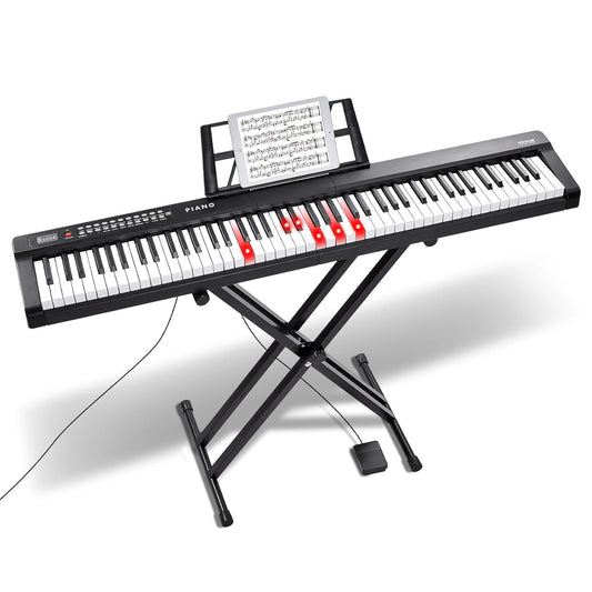 Digitale Piano Set – Keyboard – Pianotoetsenbord – Elektrisch Toetsenbord – Keyboard Piano – 88 Halfgewogen Toetsen – Bluetooth 5.0, USB En MIDI