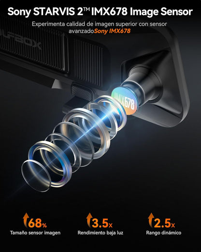 Achteruitkijkspiegel Dashcam – Spiegelcamera – Auto Camera – Camera Voorruit – Rijveiligheid Kamera – 12 Inch Scherm – 4K + 2.5K Resolutie met STARVIS 2 Sensor - QUORE