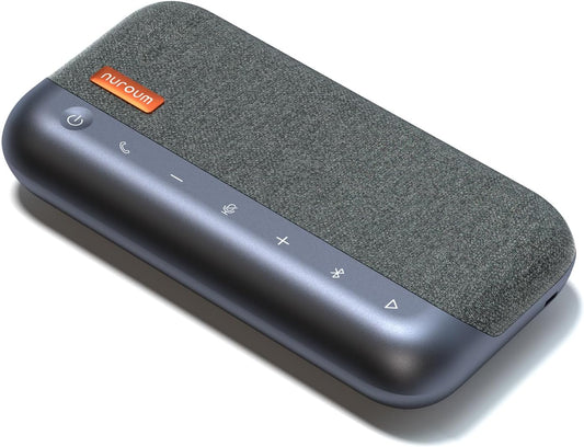 Nuroum A35 conferentieluidspreker en microfoon, AI-aangedreven ruisonderdrukking, 32 kHZ 13 ft Voice Pickup/Daisy Chain, Bluetooth/USB handsfree, compatibel met Zoom/Teams/Google Meet