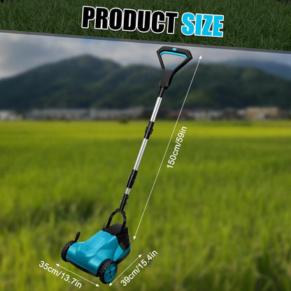 Accugrasmaaier, compatibel met Makita 18V-accu (zonder accu), borstelloze handgrasmaaier voor gazons tot 50 m², maaibreedte 21 cm, 3 instelbare maaihoogte 26 mm/41 mm/56 mm