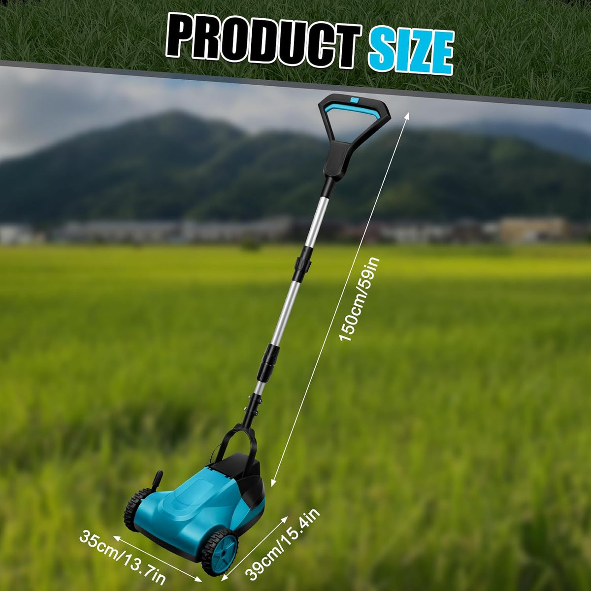 Accu-handgrasmaaier voor Makita 18 V (zonder), accu-grasmaaier borstelloze motor, instelbare maaihoogte 26/41/56 mm, 21 cm maaibreedte, ideaal voor kleine gazons tot 50 m²
