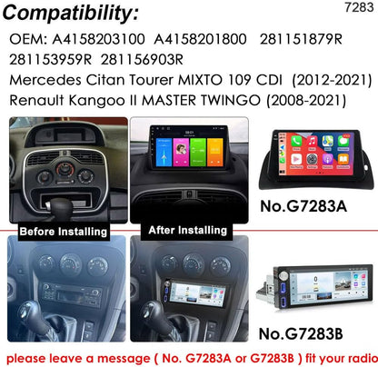 HD GPS Navigatie Autoradio – Multimedia Speler – Inbouw Radio – Auto Stereo – Navigatiesysteem – Draadloze CarPlay & Android Auto – Achteruitrijcamera Ondersteuning