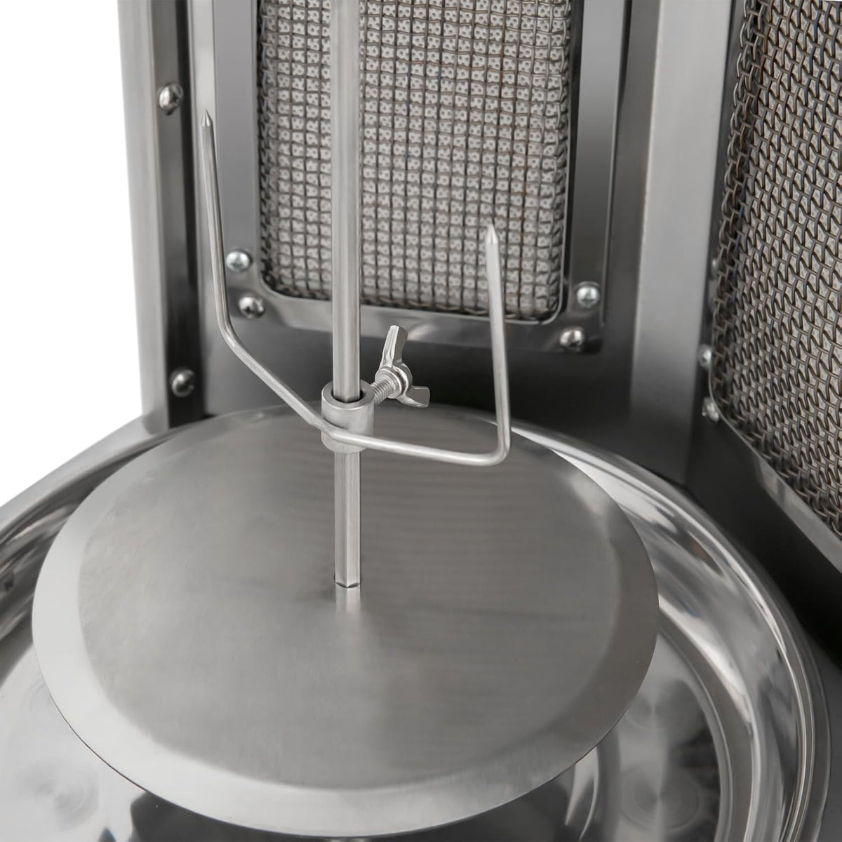 CG-25Q Electric Vertical Rotisserie with Gas Kebab Machine 4.3 kW Stainless Steel Table Grill Kebabs Stainless Steel Table Grill Kebab Grill Kebab Grill - QUORE