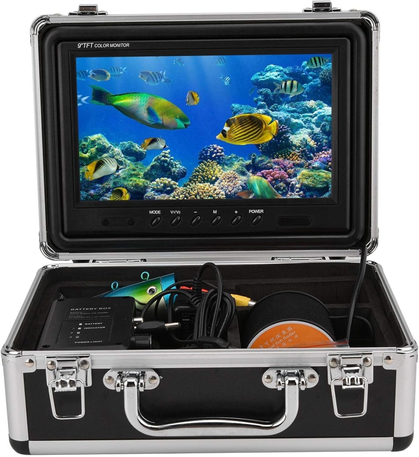 Fishfinder Videocamera Kit Waterdichte 30 m kabel 9 inch DVR met 30 meter kabel voor gebruik onder water(European regulations) underwater camera fishing unterwasserkamera zum angeln Cámaras espía