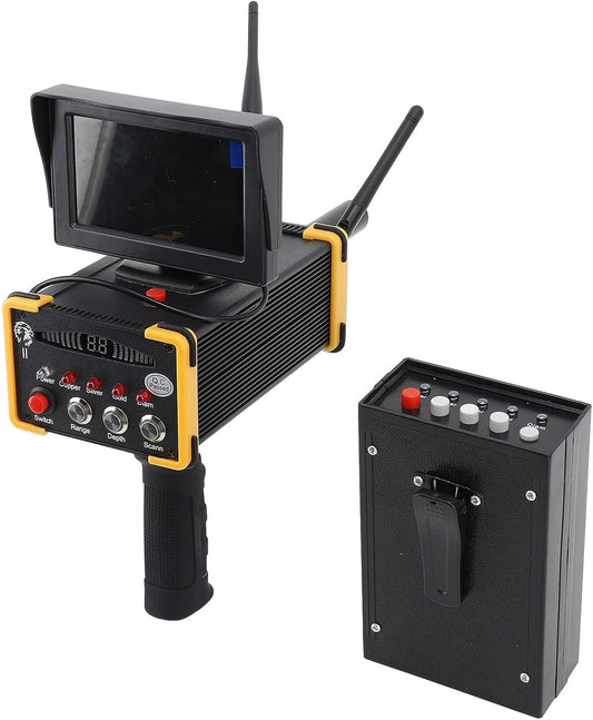 Ciciglow Draagbare metaaldetector, zeer nauwkeurige, goud- en zilverdetector met scherm voor metaaldetectie (EU-stekker 100-240 V)