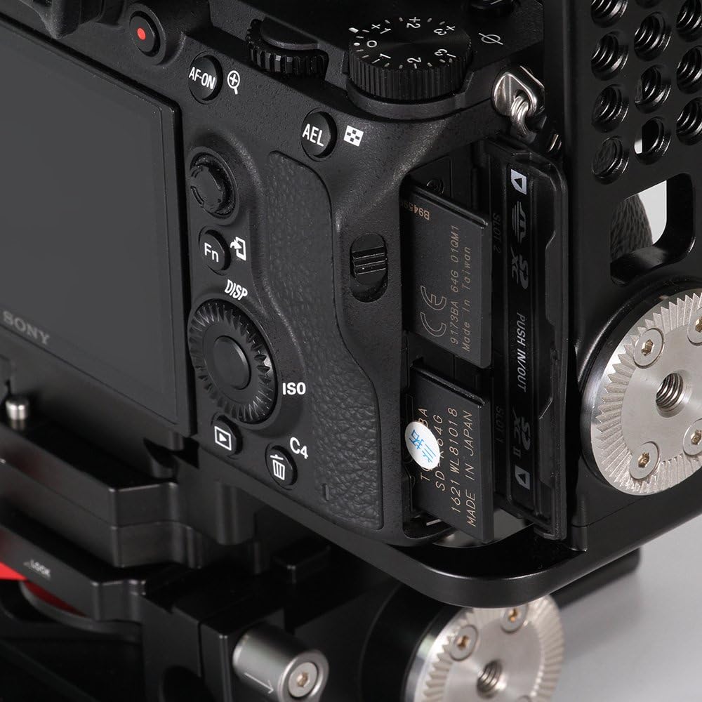 Cameracage – Camerakooi – Camera Rig – DSLR Rig – Video Rig – Elektronische Bovenhandgreep Met REC Start/Stop, Focus En Zoom – 15 Mm Aluminium Railsysteem