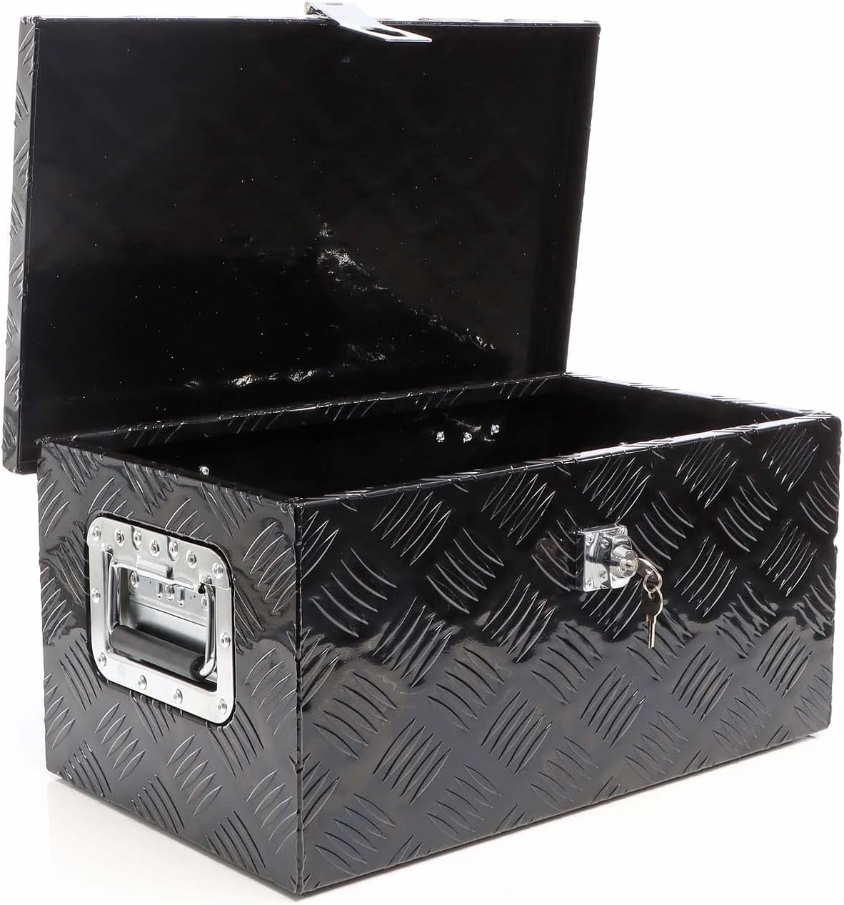 XPOtool aluminium gereedschapskist 50,8x30,5x24 cm zwart transportbox afsluitbaar toolbox