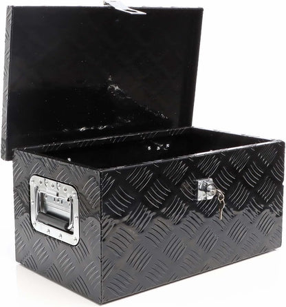 XPOtool aluminium gereedschapskist 50,8x30,5x24 cm zwart transportbox afsluitbaar toolbox