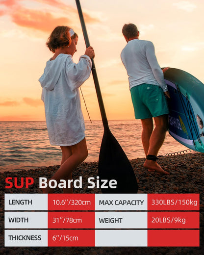 <font dir="auto" style="vertical-align: inherit;"><font dir="auto" style="vertical-align: inherit;">        Abahub Inflatable SUP Board, 320x78x15cm Stand Up Paddling Board Set, Blue/Green/Orange/Red Standup Paddle Board with Adjustable Aluminum Paddle, K