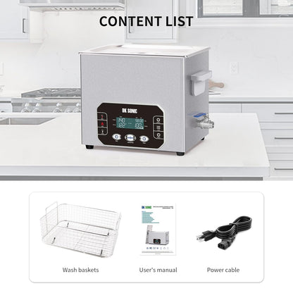 Ultrasone Reiniger – Ultrasoon Bad – Carburateurreiniger – Sieradenreiniger – Printplaatreiniger – 10L Roestvrij Stalen Tank – 240W Met Intelligente Touchbediening