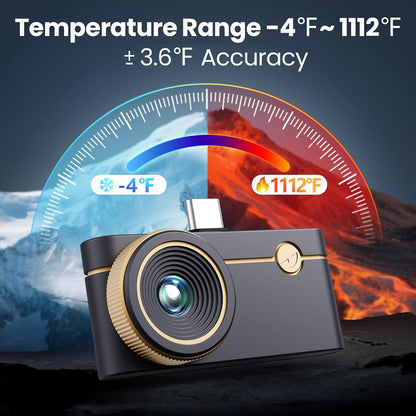 Warmtebeeldcamera P3 voor iPhone en Android Infrarood Camera Instelbare Lens Super IR Resolutie 512 x 384, -20 ℃-600 ℃ warmtebeeldcamera voor PCB-inspectie