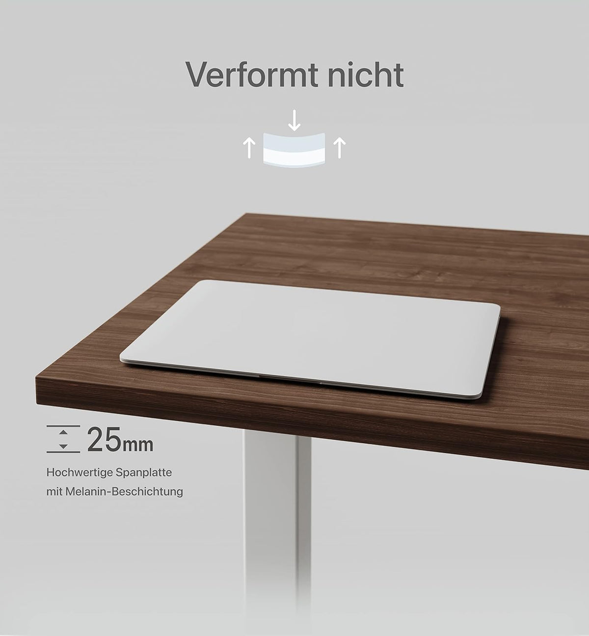 Desktronic Tafelblad 200 x 80 cm - Perfect voor het in hoogte verstelbare bureau, eettafels en meer - gemaakt in Europa - 25 mm stevig tafelblad duurzaam (eikenhout)