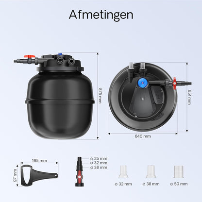 SunSun CPA-50000 drukvijverfilter met ingebouwde UVC-eenheid 55W voor vijvers tot 80000 liter