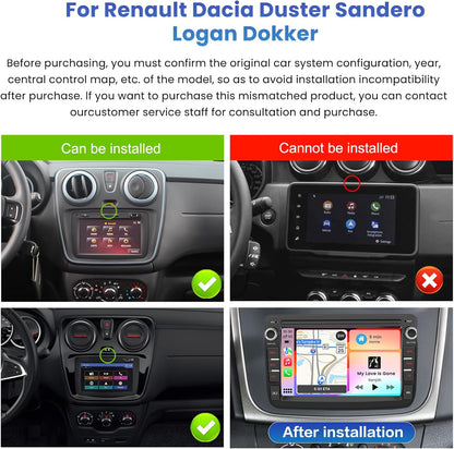 Autoradio – 2-DIN Radio – Multimedia Systeem – Navigatiesysteem – Touchscreen Radio – 9 Inch HD-Touchscreen – Draadloos CarPlay & Android Auto
