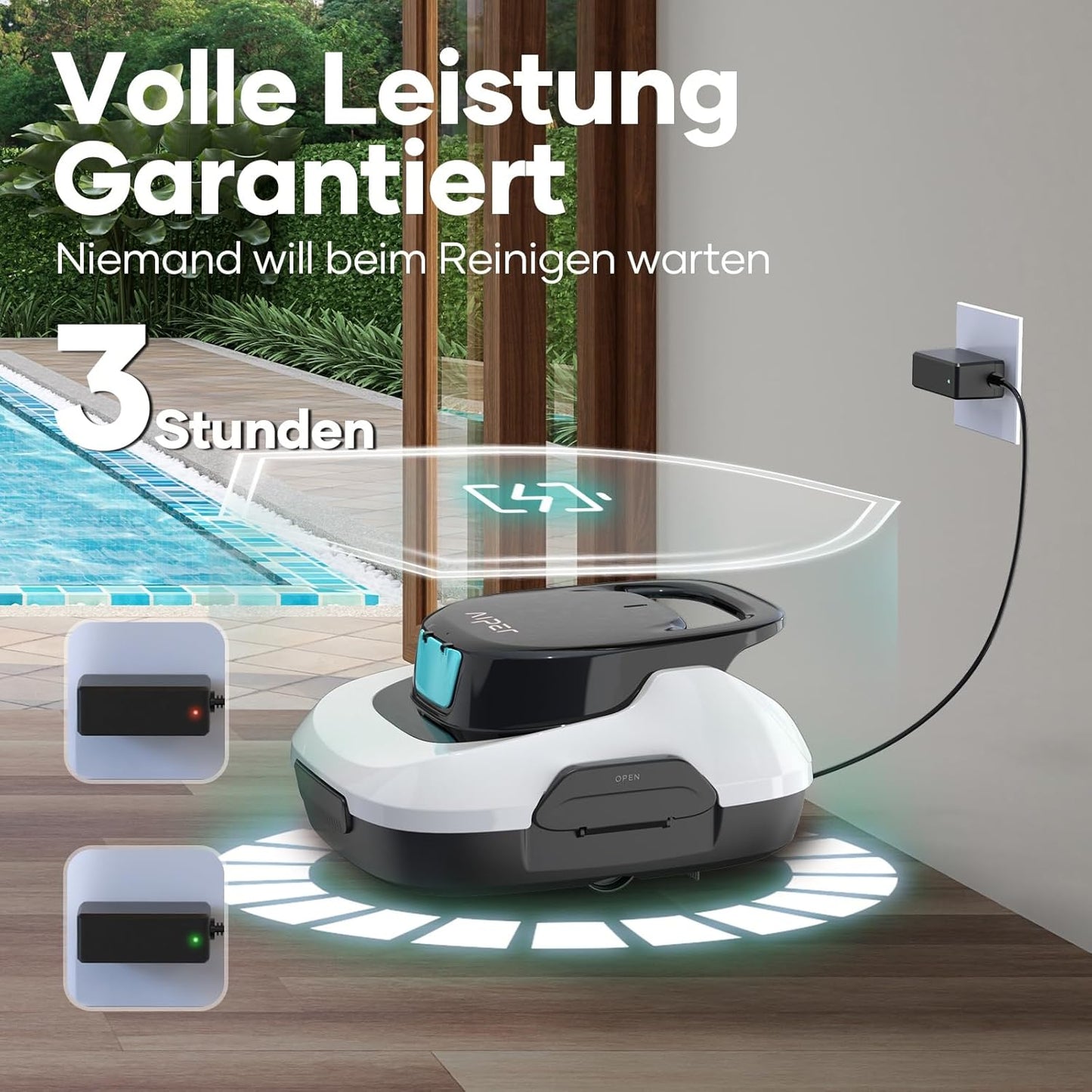 AIPER Scuba SE zwembadrobot, 90 minuten krachtige reiniging
