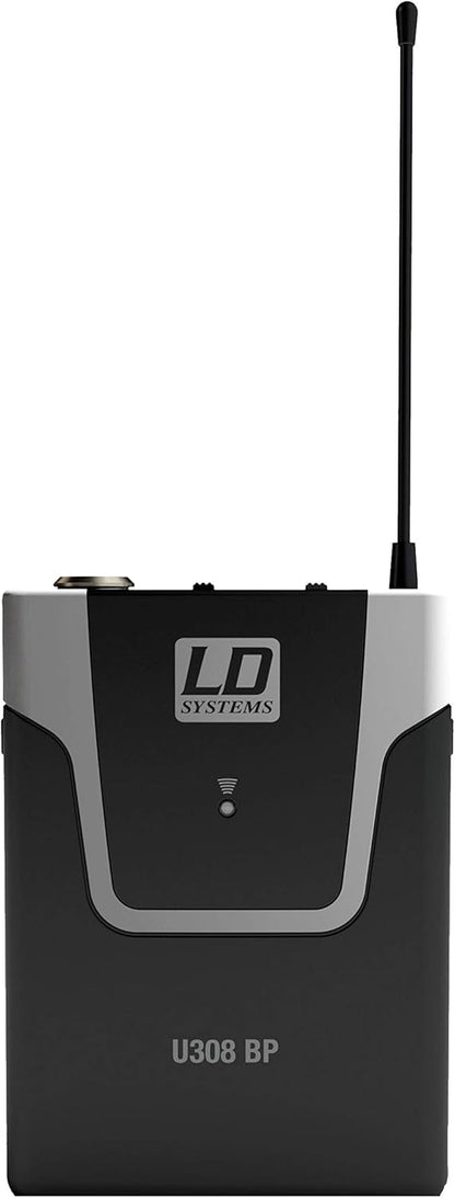 LD Systems U308 BPH - radiosysteem met bodypack en headset - 863-865 MHz + 823-832 MHz