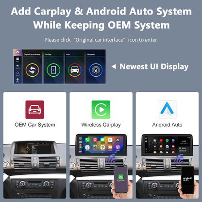 10,25 Inch Touchscreen Autoradio Ontvanger – Carplay Systeem – Android Auto Interface – Draadloze Mirrorlink – Multimedia Scherm – HD Resolutie 1920x720 – Originele Functies Behoud