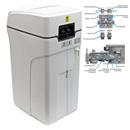 Automatische Waterontharder – Waterontkalker – Ontkalker – Ionenwisselaar – Zachtwatersysteem – Instelbare Hardheid Via Display – Automatische Regeneratie Op Timer Of Debiet