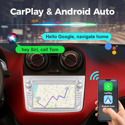 Autoradio – Autostereo – Multimedia Speler – Inbouwradio – Dashboard Radio – Linux Systeem – Ultra-Snelle Opstarttijd – Draadloos CarPlay & Android Auto