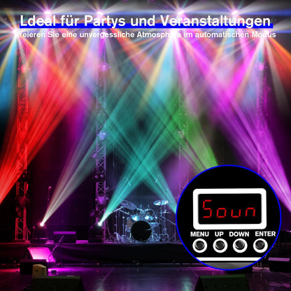 Moving Head 120W LED Podium Licht, RGBW Beam Strobe Disco Party Light met DMX512, DJ Bar Club Kerstverlichting voor feesten en evenementen