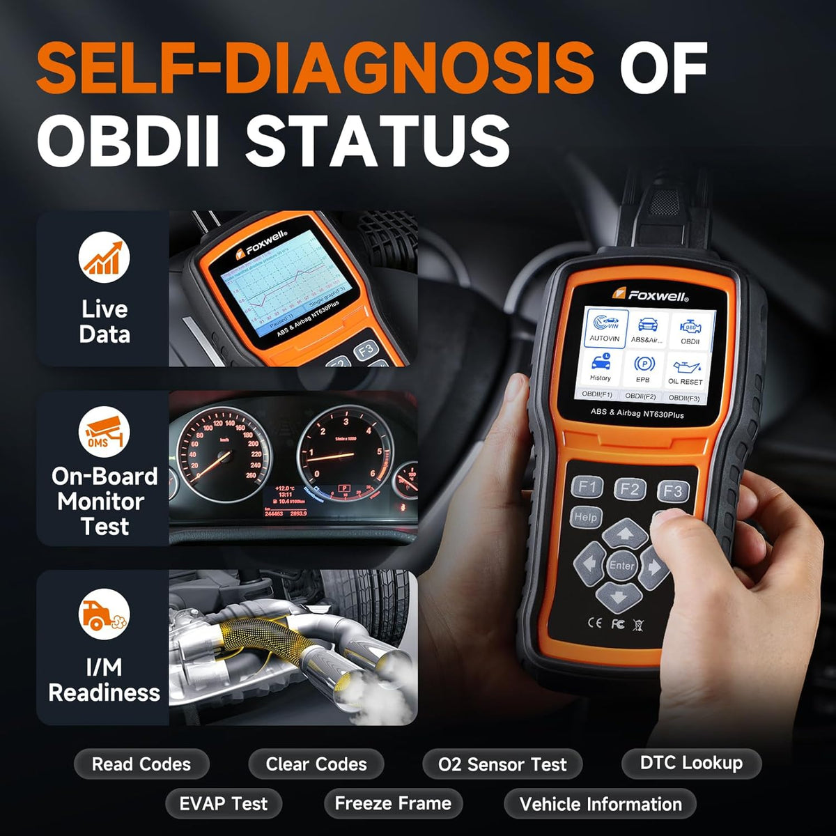 Autodiagnose apparaat – OBD2 scanner – Auto uitleesapparaat – Diagnose tool – Motor foutcode lezer – ABS & SRS diagnose – Real-time data weergave