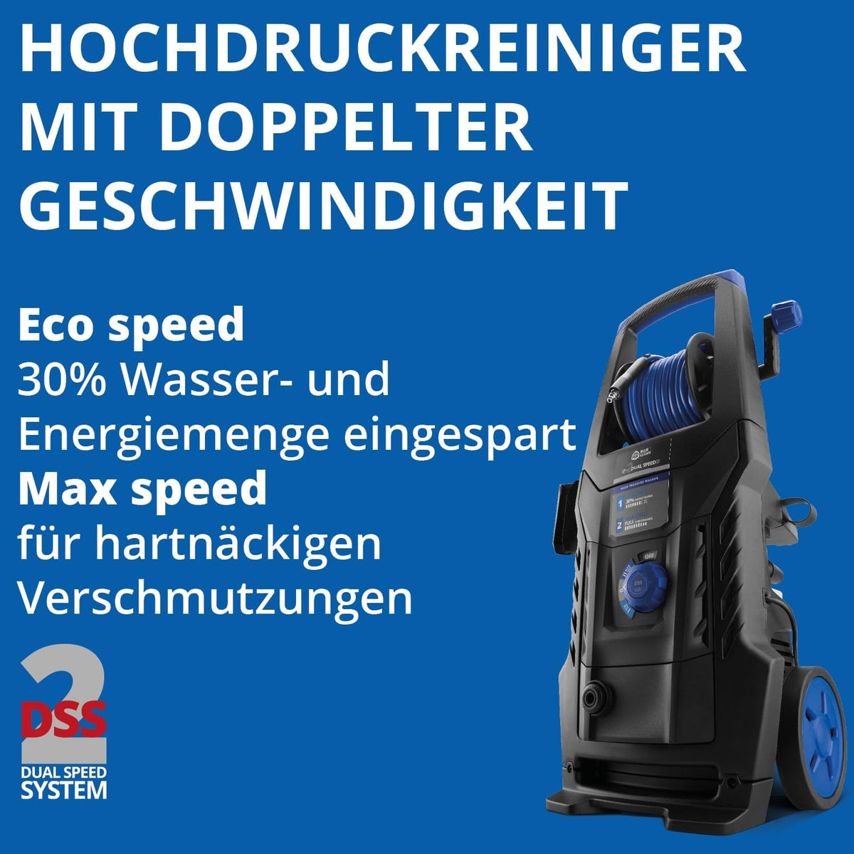 Hogedrukreiniger – Waterdrukreiniger – Spuitinstallatie – Sproei-installatie – Schoonmaakapparaat – Dual Speed System – 2200 Watt Vermogen – 160 Bar Druk