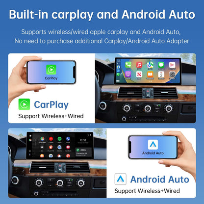 CarPlay Scherm – Autoradio Display – Multimedia Touchscreen – Auto Interface – Inbouw Scherm – 12,3 Inch HD IPS Scherm – Draadloze Apple CarPlay & Android Auto