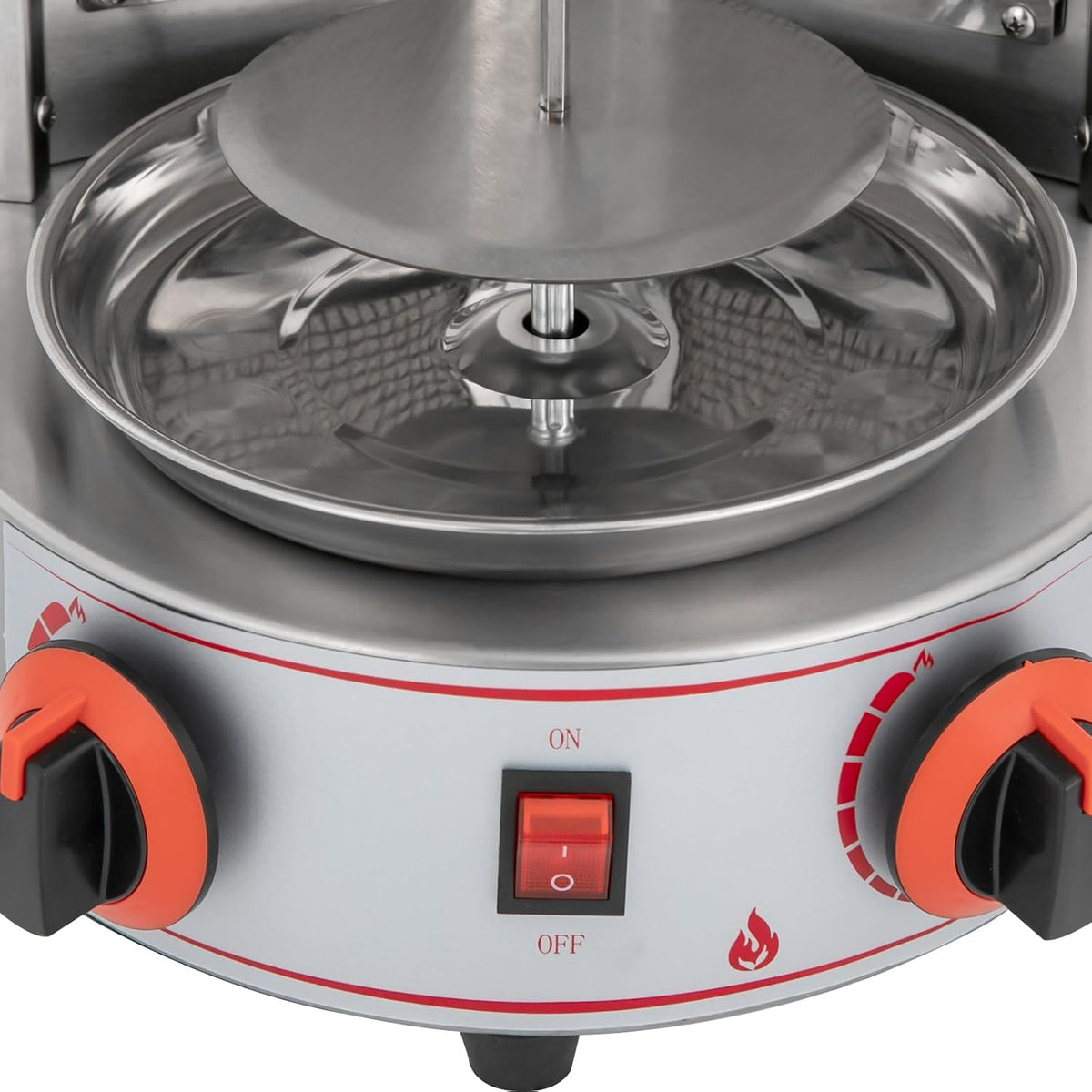 CG-25Q Electric Vertical Rotisserie with Gas Kebab Machine 4.3 kW Stainless Steel Table Grill Kebabs Stainless Steel Table Grill Kebab Grill Kebab Grill - QUORE