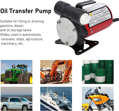 12V Zelfaanzuigende Benzine-Overdrachtpomp – Brandstofoverdrachtpomp – Oliepomp – Benzinepomp – Transferpomp – 30 L/Min – BSP 3/4-Aansluiting