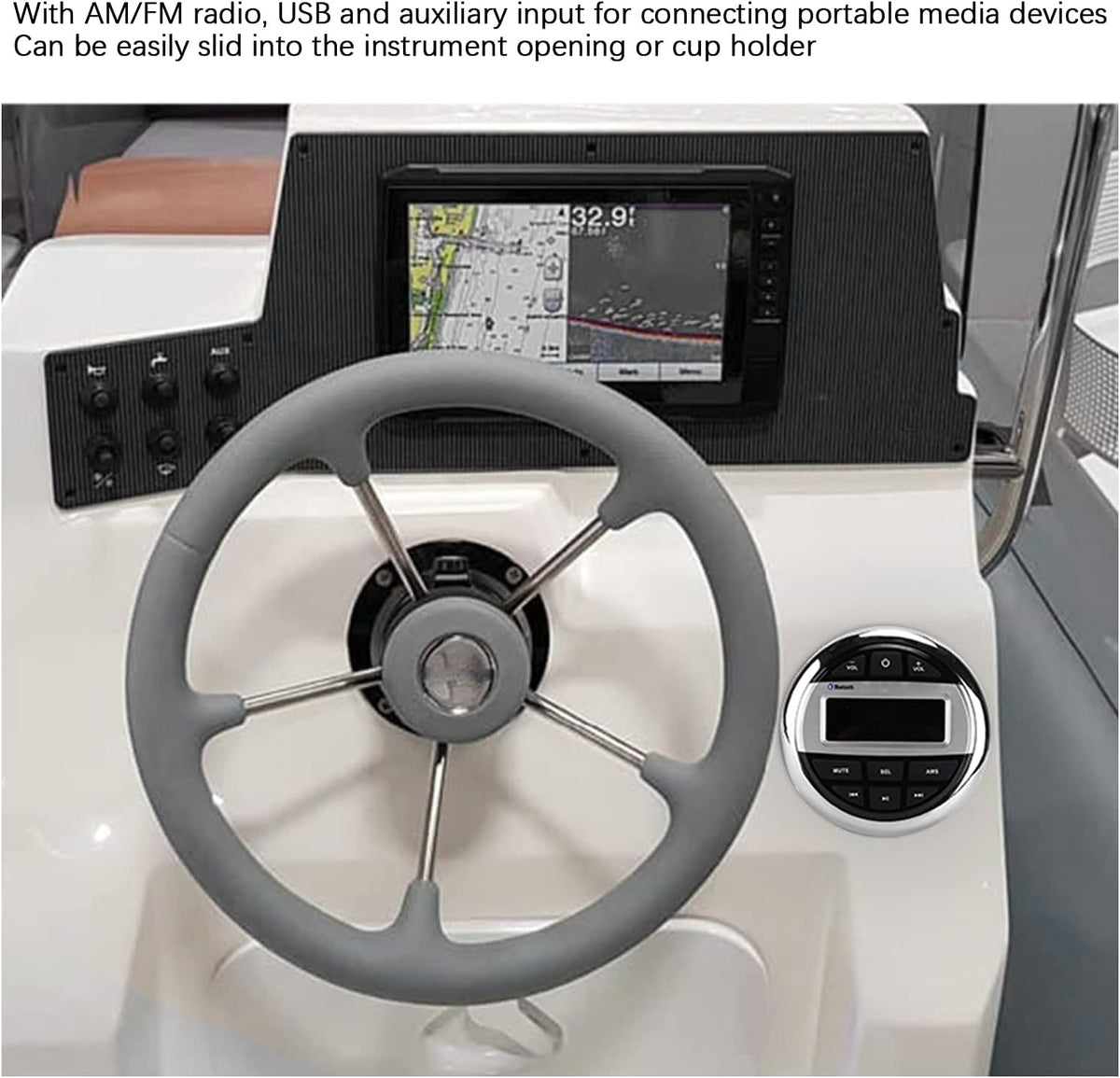 Marine Stereo Receptor,Boot Jacht Onderdelen,Marine Bluetooth Luidspreker Mp3-speler Waterdichte Boot Accessoires Voor Badkamer Sauna