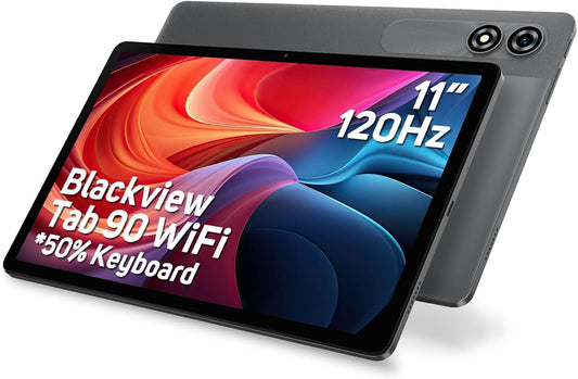 Blackview Tablet, Android 15 Tab 90WLAN, 12 GB RAM, 128 GB ROM/1 TB TF Gaming Tablet, Widevine L1 / 8200 mAh / 5G WiFi / Octa Core / GPS / WPS / 8MP + 13 MP / Face ID / Bluetooth 5.0 / 2 luidsprekers